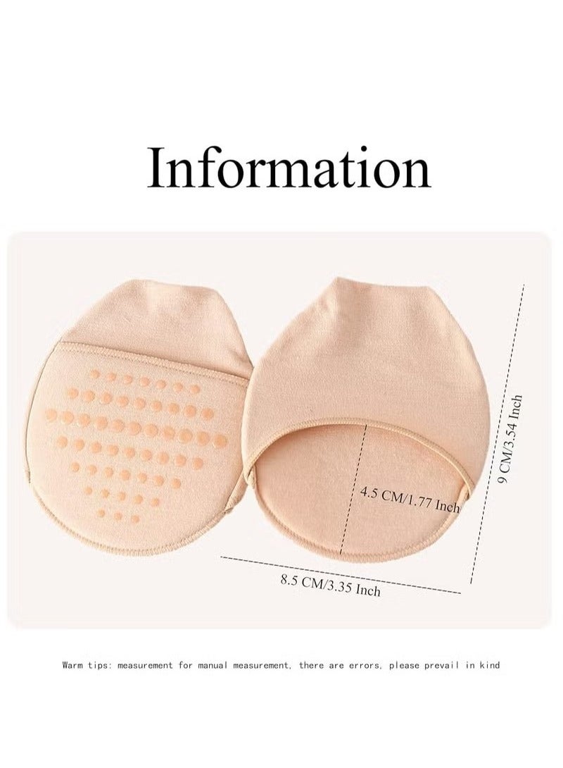 Women's Ball of Foot Cushion Socks, Toe Cover Padding Liners, No-Show Half Socks with Sponge Cushion - Image 2