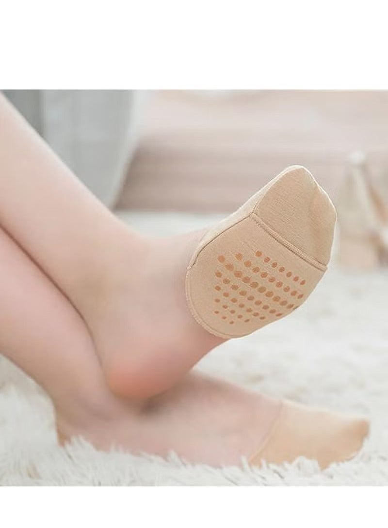 Women's Ball of Foot Cushion Socks, Toe Cover Padding Liners, No-Show Half Socks with Sponge Cushion - Image 4