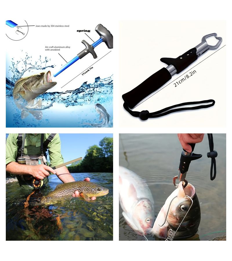 Red 2pcs T Shaped Aluminum Alloy Fish Hook Remover Set - Image 2