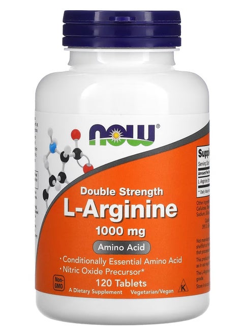 NOW Foods L-Arginine Double Strength 1,000 mg 120 Tablets