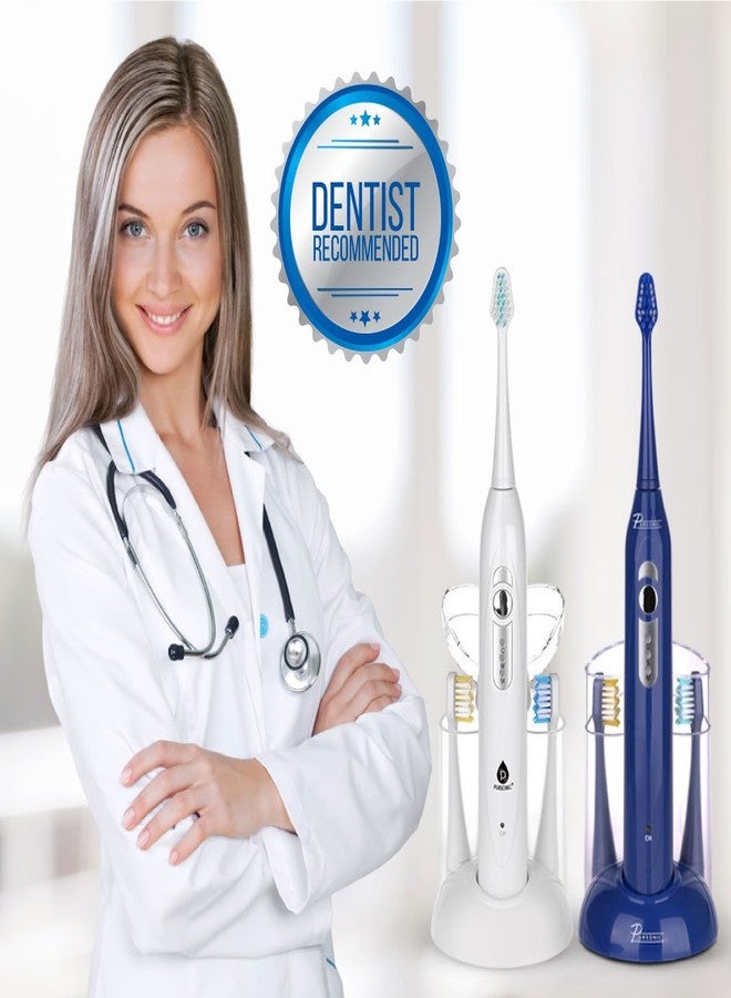 Pursonic S430 SmartSeries Electronic Power Rechargeable Sonic Toothbrush with 40,000 Strokes Per Minute, 12 Brush Heads Included (White - Image 5