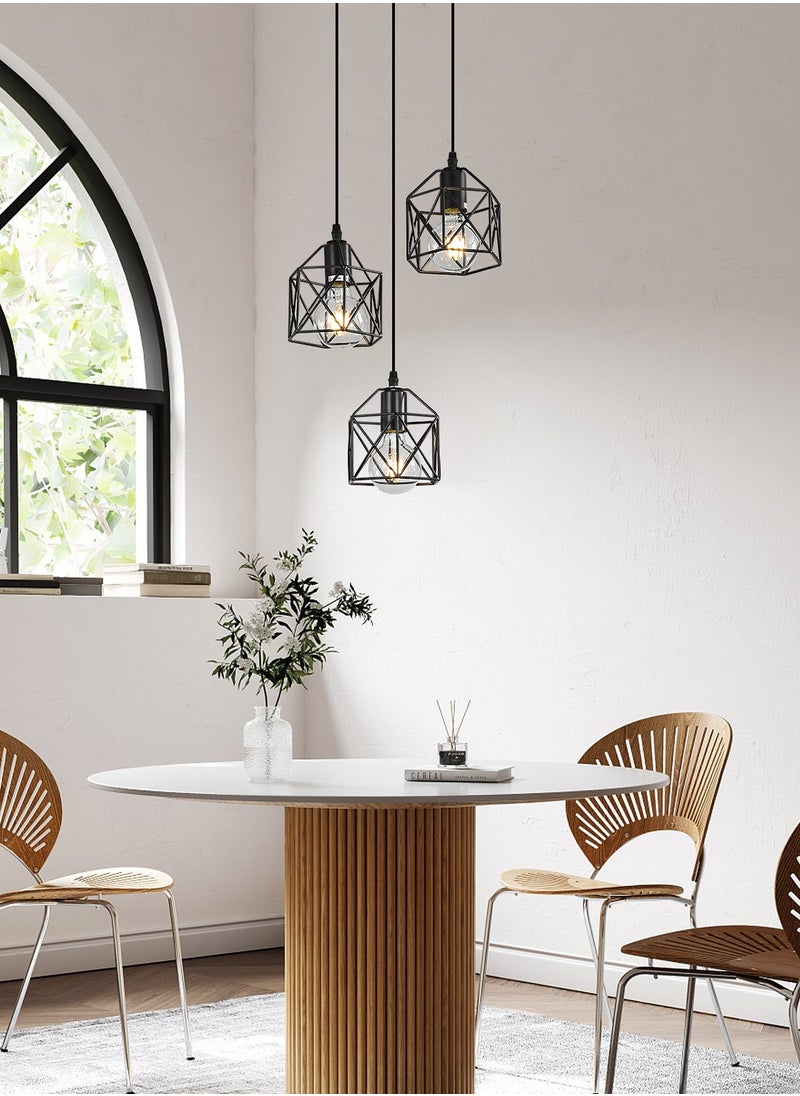 Comely Black 3 Lights Industrial Pendant Light with 120cm Adjustable Cable / Bulb Not Included  - Image 5