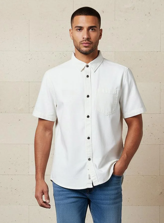 Splash FAV Men Regular Fit Collared Short Sleeve Shirt