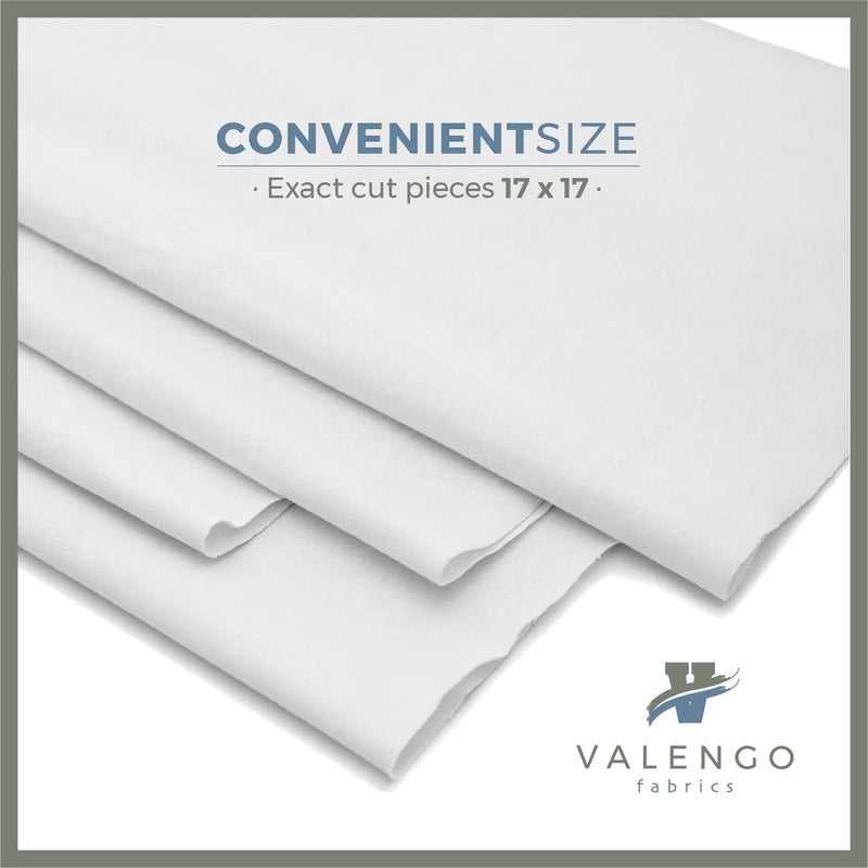 Valengo Fabrics VALENGO New Lint Free Rags 100% Cotton Cloth, Soft Tshirt Rags, Lint Free Cloth for Staining Wood, Cast Iron, Rags for Cleaning, Dusting, Polishing, Painting Art, Bag of 14 Rags 17”x17”- (Pack of 14) - Image 4