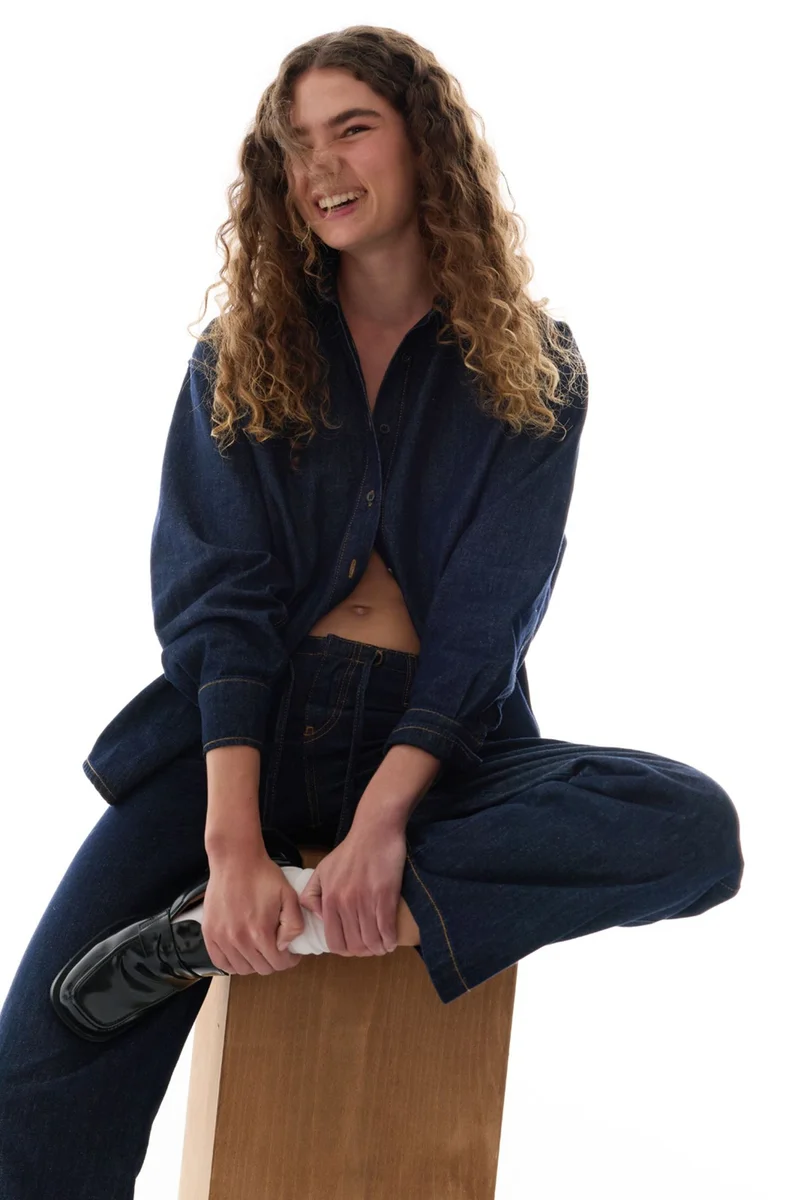 PENTI Denim Straight-Leg Trousers