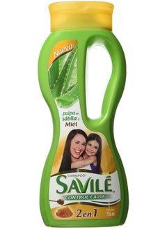 Savile Savile Shampoo Control Caida 2 En 1 pulpa de Sabila Y Miel (Aloe & Honey)  - Image 1