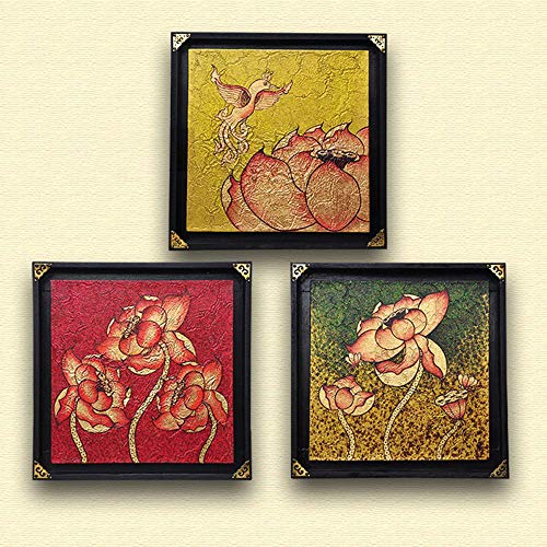 KINNO 100 Sheets Imitation Gold Foil Sheets - Leaf Paper for Arts Decoration, Sculpture, Gilding, Nails, Handcrafts, Picture Frames, Paintings, Furniture, Wall (red) - Image 5