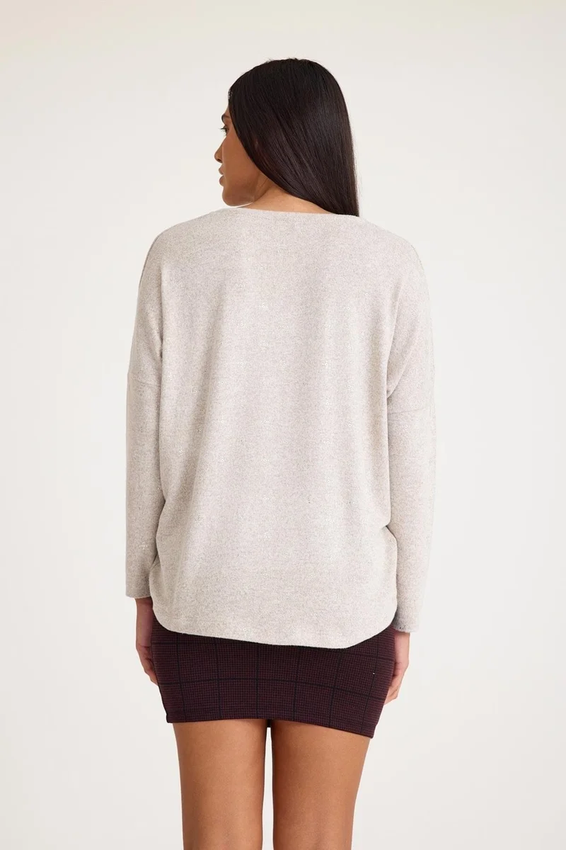 Cotenconcept V Neck Bat Sleeve Basic Knitwear Sweater