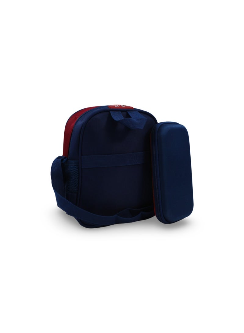 BZ Batman & Super-Man (Lunch Bag + Pencil Case) – Burgundy & Navy - Image 2