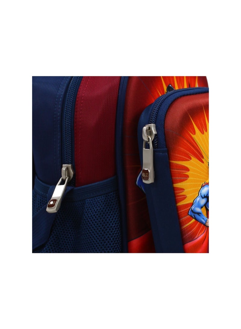BZ Batman & Super-Man (Lunch Bag + Pencil Case) – Burgundy & Navy - Image 3