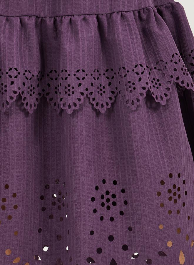 Styli Eyelet Puff Sleeve Dress  - Image 3
