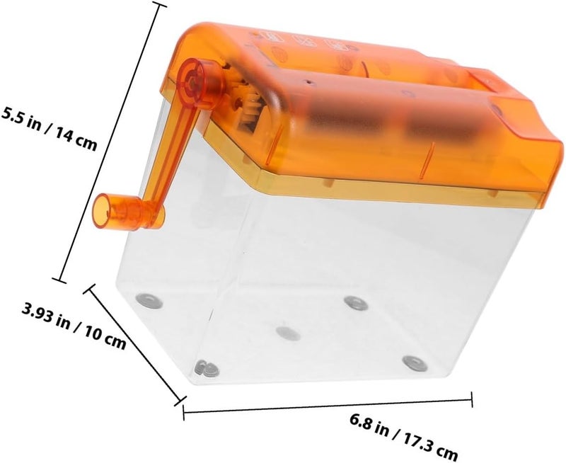 Mini Manual Paper Shredder A6 Document Cutter Portable Office Home Use Orange Compact Handheld Paper Cutting Machine - Image 2
