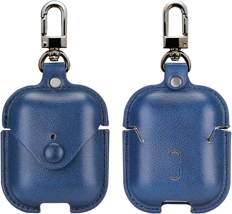 Meyaar Leather Case Cover Only Compatible with Boat Airdopes 141 & Boat Airdopes 148 (Earbuds Not Included) (Leather Blue) (NOT Made for 141 ANC) - Image 4