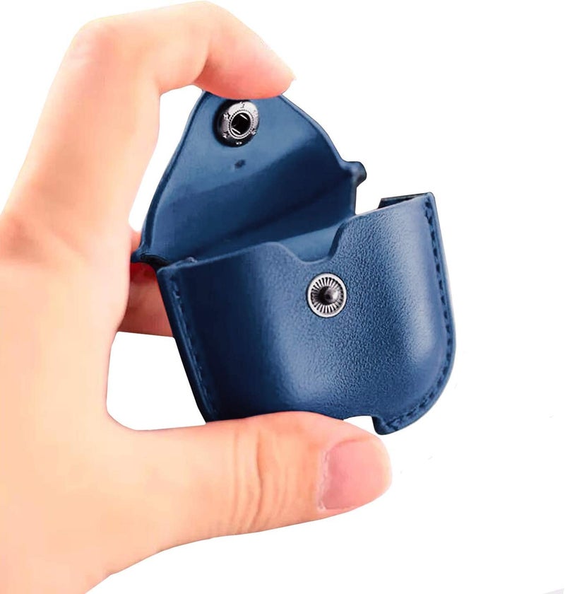 Meyaar Leather Case Cover Only Compatible with Boat Airdopes 141 & Boat Airdopes 148 (Earbuds Not Included) (Leather Blue) (NOT Made for 141 ANC) - Image 3