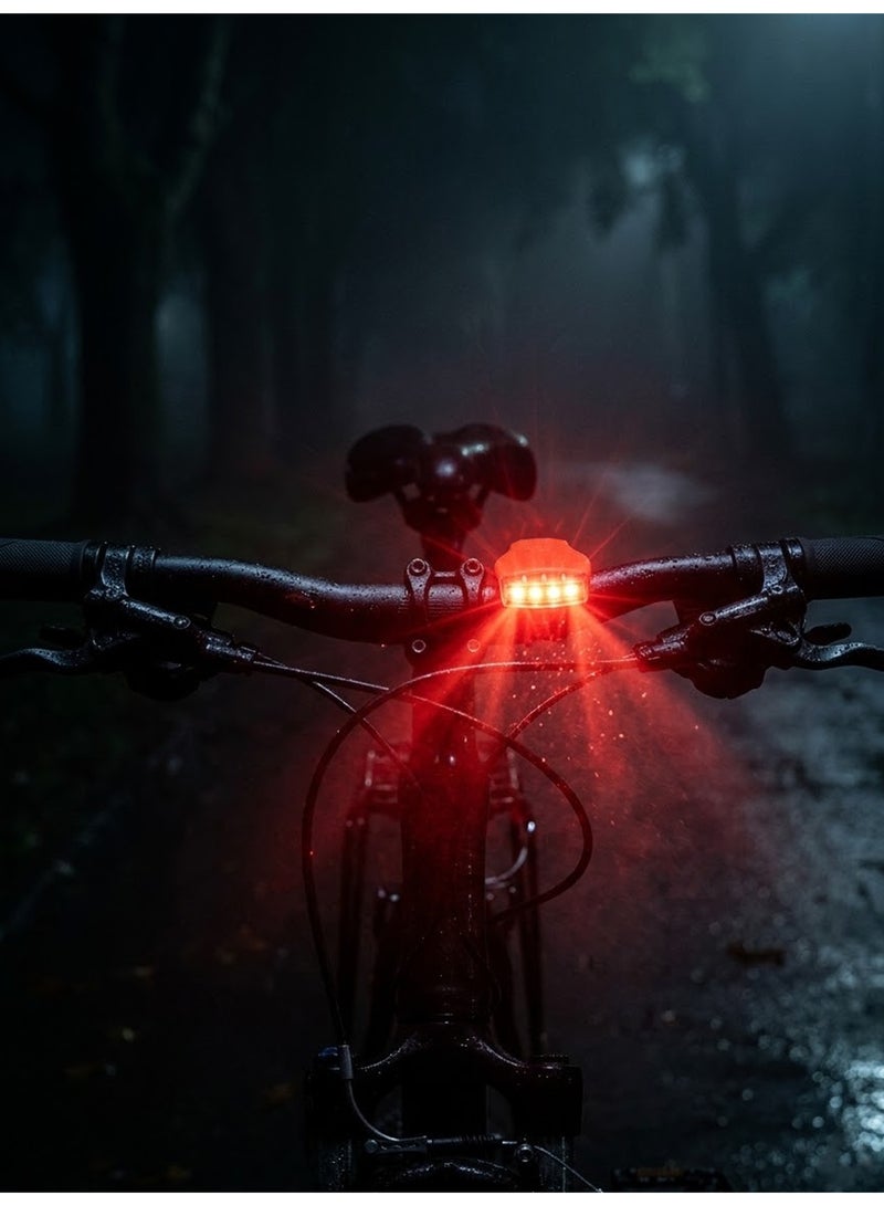 ضوء خلفي LED للدراجة قابل لإعادة الشحن عبر USB – مصباح أمان أحمر مقاوم للماء للقيادة الليلية مع كابل شحن وعلبة - Image 2