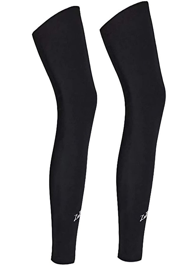 Luwint Compression Leg Sleeves Long Leg Sleeves Youth’s Comfortable Non-Slip UV Protection Thigh Calf Brace Support for Basketball Running Cycling, 1 Pair (XX-Large) - Image 1