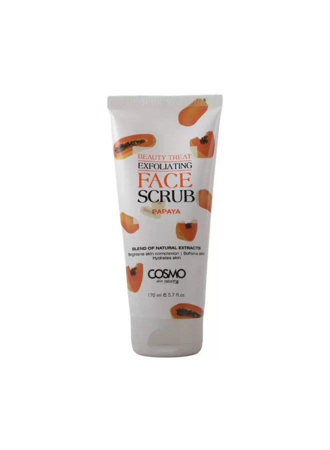 Cosmo Beauty Treat Exfoliating Face Scrub With Natural Extracts Of Papaya- 170ml