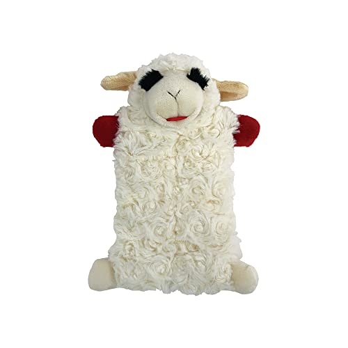 Multipet Lamb Chop Squeaker Mat Plush Dog Toy 9inSmall Medium Breeds - Image 1