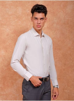 The Indian Garage Co Men Slim Fit Solid Full Sleeves Cutaway Collar Formal Shirt  - Image 3