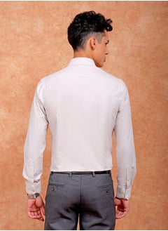 The Indian Garage Co Men Slim Fit Solid Full Sleeves Cutaway Collar Formal Shirt  - Image 2