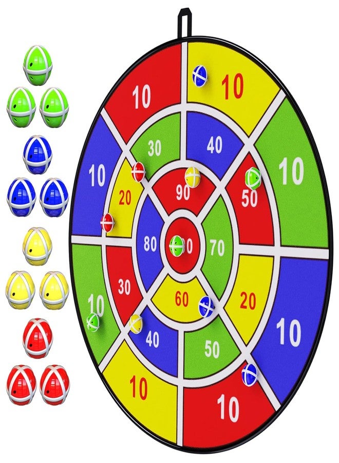 Kidology Large Dart Board with 12 Sticky Balls for Kids Age 3 Year Above | Indoor/Outdoor Multi-Player Party Game, Perfect for Boys & Girls, for Children - Image 1
