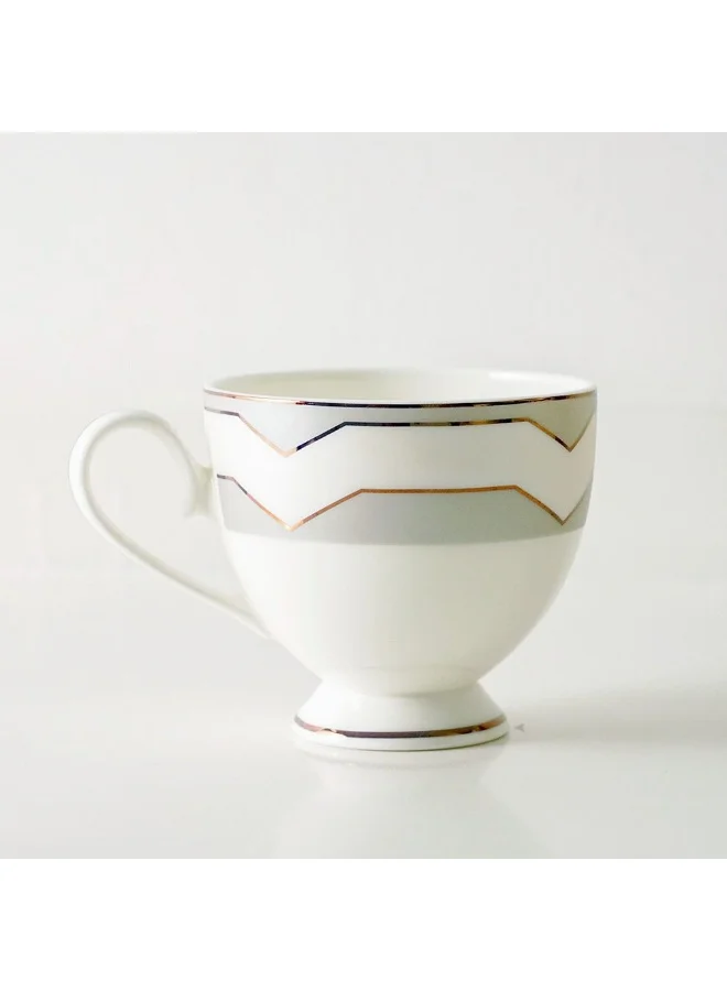 DANUBE HOME Danube Home Lincoln Fine Bone China Tea Cup And Saucer 220Ml Elegant And Durable Perfect For Tea Or Coffee Stylish Design For Formal Or Everyday Use Ideal For Gifting Or Dining