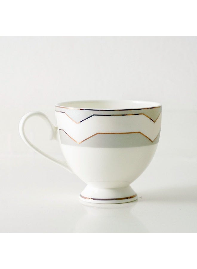 Danube Home Lincoln Fine Bone China Tea Cup And Saucer 220Ml Elegant And Durable Perfect For Tea Or Coffee Stylish Design For Formal Or Everyday Use Ideal For Gifting Or Dining - Image 1