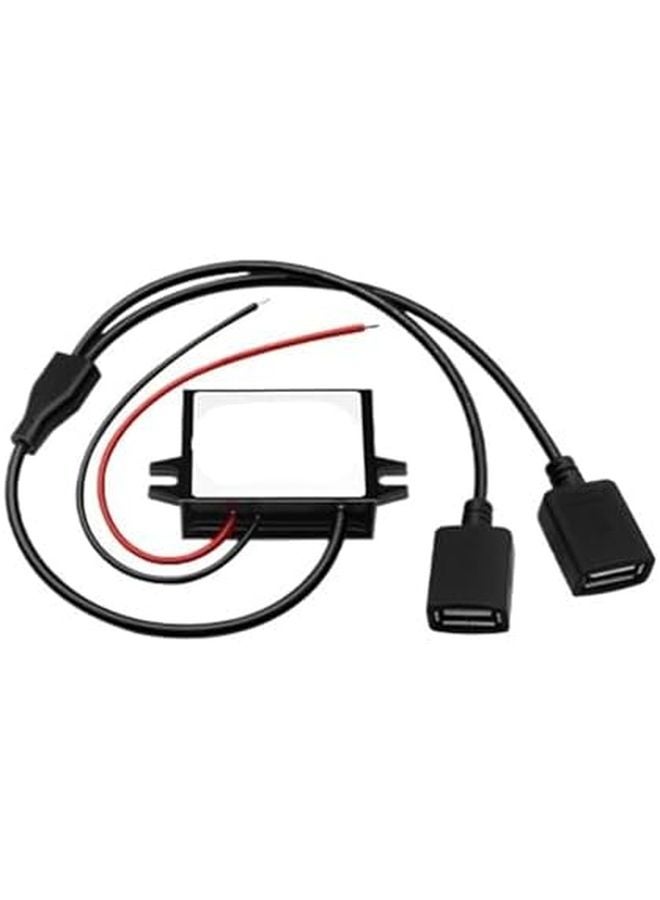 Dc Dc 12V 24V To 5V 3A 15W Buck Converter Dual Female USB Power Supply Module - Image 1