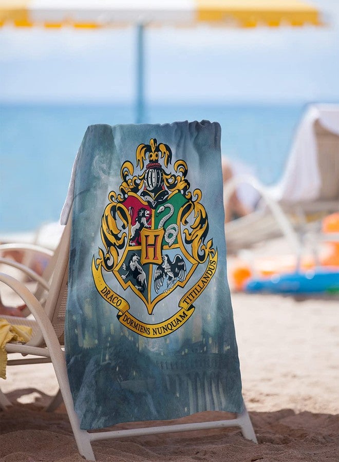 LOGOVISION Harry Potter Hogwarts Crest Officially Licensed Beach Towel 30" X 60" - Image 2