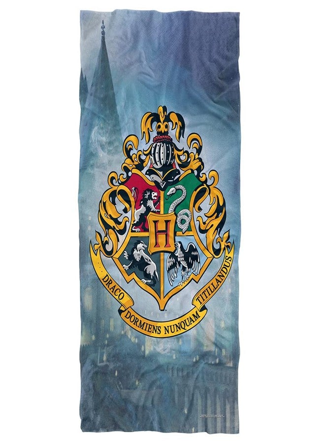 LOGOVISION Harry Potter Hogwarts Crest Officially Licensed Beach Towel 30" X 60" - Image 1