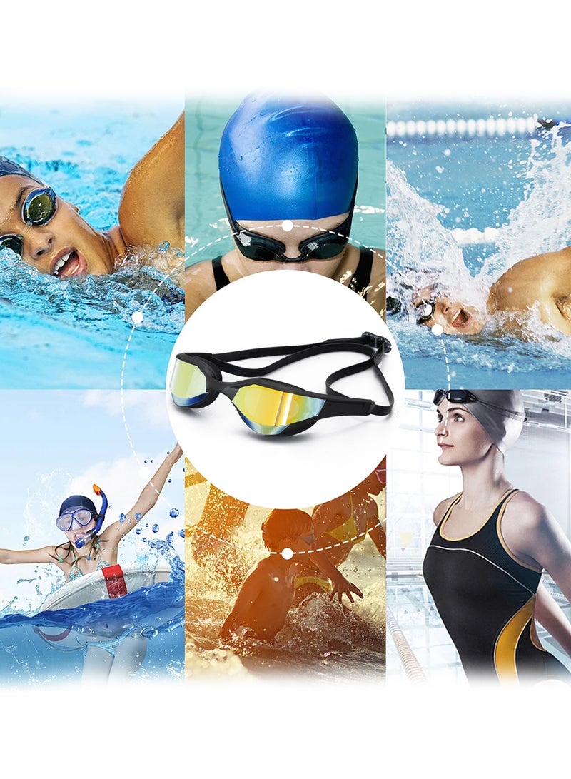 Generic Professional Swimming Goggles Set – 3-in-1 Swim Gear with Anti-Fog Swim Goggles, Silicone Swim Cap, and Earplugs – Wide Clear Vision, UV Protection, Leak-Proof Comfort Fit – Ideal for Pool, Training, Competition, Open Water - Image 5