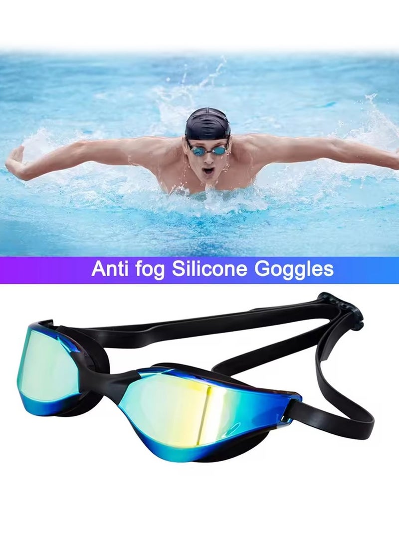 Generic Professional Swimming Goggles Set – 3-in-1 Swim Gear with Anti-Fog Swim Goggles, Silicone Swim Cap, and Earplugs – Wide Clear Vision, UV Protection, Leak-Proof Comfort Fit – Ideal for Pool, Training, Competition, Open Water - Image 4