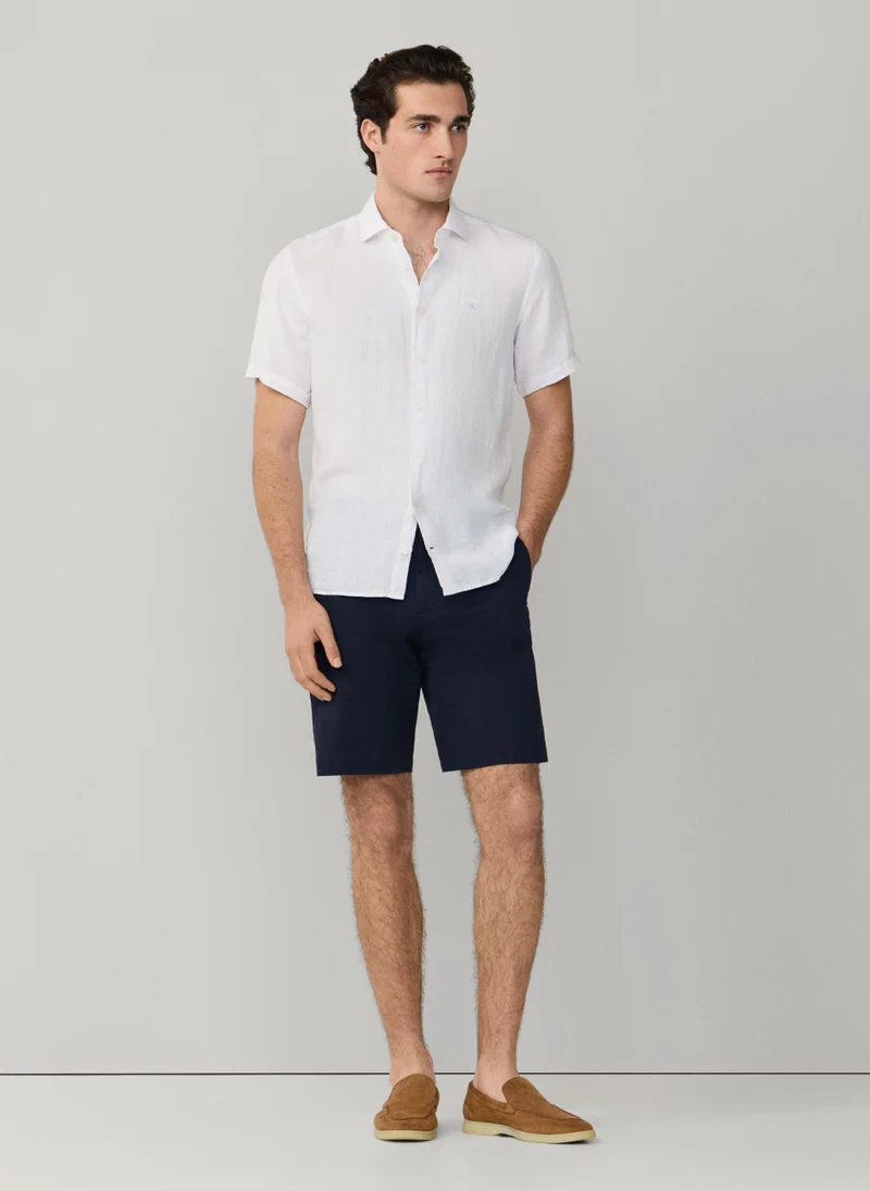 Hackett  Tailored Fit Short Sleeve Linen Shirt for Men | Best Price UAE