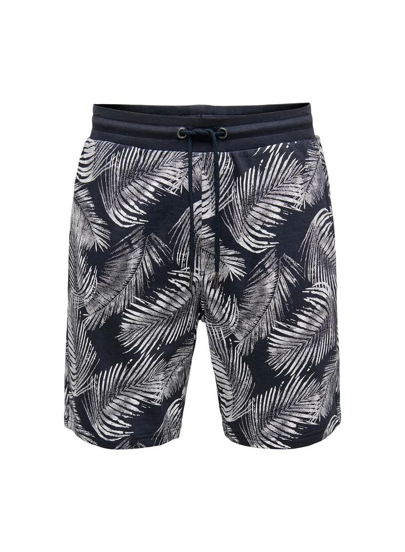 Only & Sons Leaf Printed Shorts