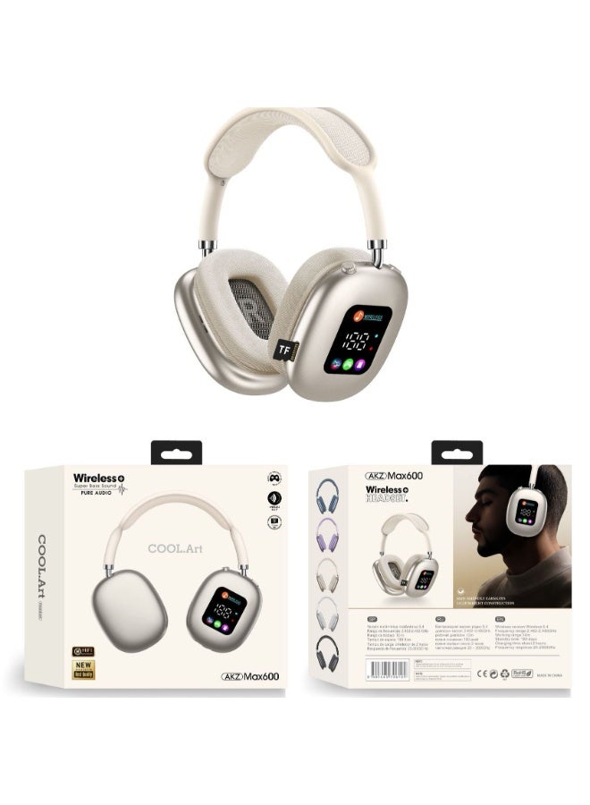 2026 model  wireless Bluetooth headphones - smart color screen, over-ear type Bluetooth headphones with high sound quality and long battery life