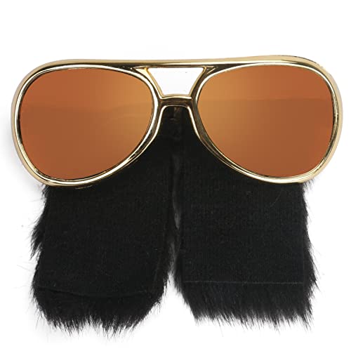 Recheel 50's 60's Glasses – 6 Pairs 50's Rockstar Aviator Sunglasses with Sideburns, Funny Party Costume for Celebrity - Image 4