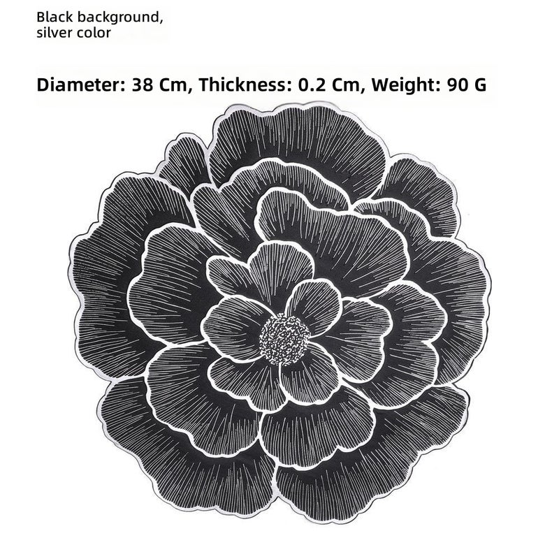 مفارش طاولة مقاومة للانزلاق ومقاومة للحرارة بطبعة رقائق الذهب والفضة، مفارش لطاولات الطعام والمطبخ، وسادة عازلة قابلة للغسل للأواني والأكواب والقدور الساخنة - Image 1