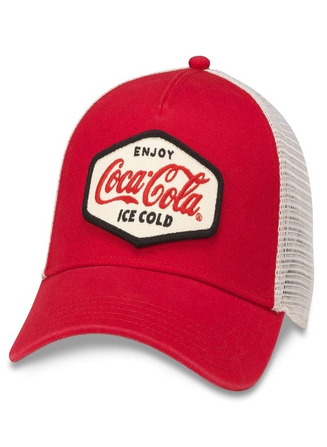 AMERICAN NEEDLE Coke Coca Cola Officially Licensed Valin Adjustable Baseball Hat (42960B-COKE-IRED)