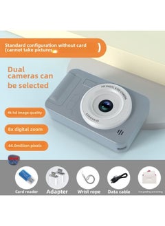 Generic Ccd Digital Camera High Pixel Hd Camera Selfie Card Machine Entry Level Small Student Photography-Body Color:Hd Dual Camera Silver Gray  - Official Standard Configuration  - Image 1