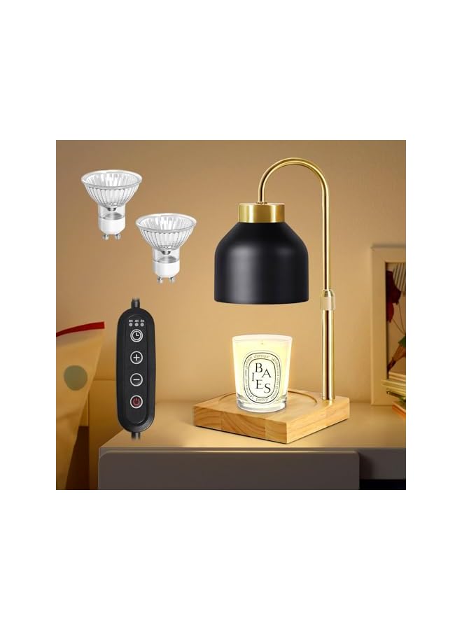 The Bros Candle Warmer Lamp with Dimmer, Adjustable Electric Candle Lamp with Dimmer & Timer, Wax Melt Warmer with 2 Bulbs, for Jar Candles Scented Candles, Candle Melting Lamp for Various Candles - Image 2