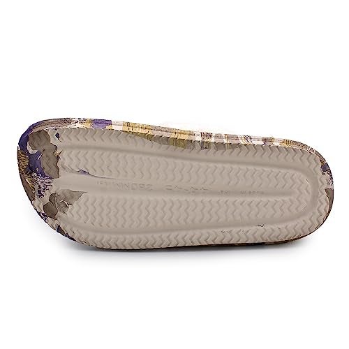 VRITRAZ Unisex Fur Design EVA Winter Lightweight and Warm Fur Slippers, Waterproof Slippers, Removable and Washable (UK-8, Brown) - Image 4