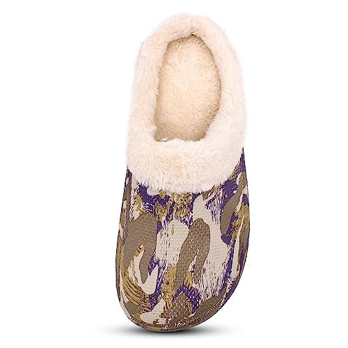 VRITRAZ Unisex Fur Design EVA Winter Lightweight and Warm Fur Slippers, Waterproof Slippers, Removable and Washable (UK-8, Brown) - Image 5