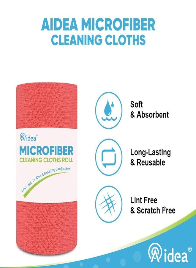 AIDEA Shop Towels 55 Sheets, Microfiber Cleaning Cloth, Red Shop Rags Washable Microfiber Towels for Cars, Cleaning Rags Reusable Paper Towels for Automotive, Mechanic, Workshops, House, Kitchen-11×9" - Image 3