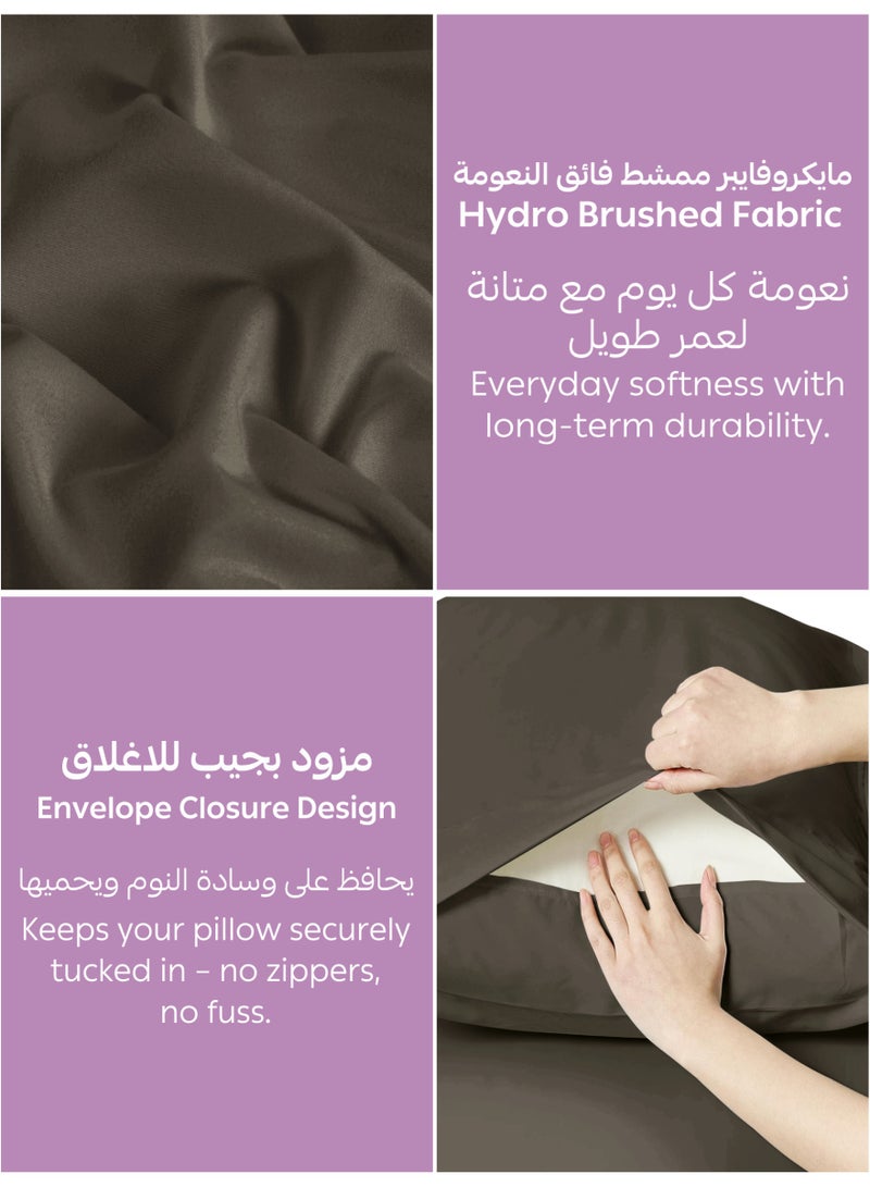 Donetella Bedding Fitted Sheet - Fits 150x200 Cm Bed For Queen Bed 3 Pcs (1 Fitted Sheet and 2 Pillowcases) - 30 Cm Deep Pocket - Solid Bed Sheet - Image 5