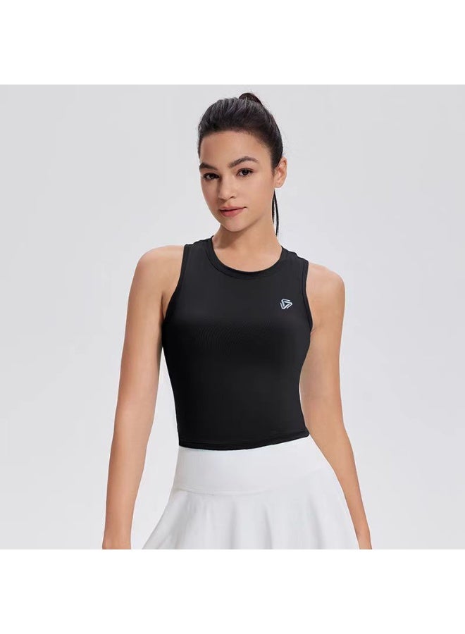 Tank Top Stretchy Slim Casual Sleeveless Vest Fitness Workout Sport Gym Yoga Sexy Women Crop Top Athletic T Shirt Running Tanks  - Image 1