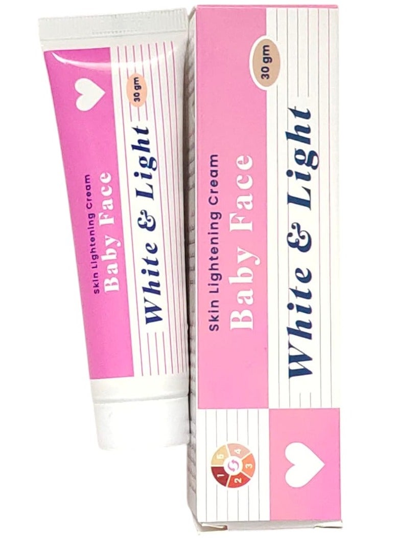 بيبي فيس قطعتين من وايت اند لايت كريم تفتيح البشرة 30x2 جرام - Image 2