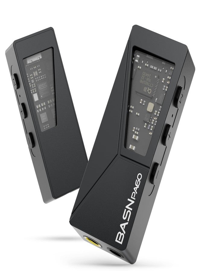 BASN PA60 Portable USB-C DAC Headphone Amplifier, Mini Decoder DAC Dongle ES9039Q2M Amp Support PCM32bit/768kHz DSD512 with 3.5mm and 4.4mm Output for Phone/Laptop/Music Players (Black, 3.5mm/4.4mm) - Image 1
