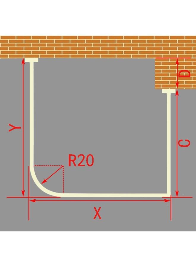 Bluejw Special-shaped U-shaped Shower Curtain Waterproof Bathroom Partition High-grade Non-perforated Bathroom Shower Curtain Rod - Image 1