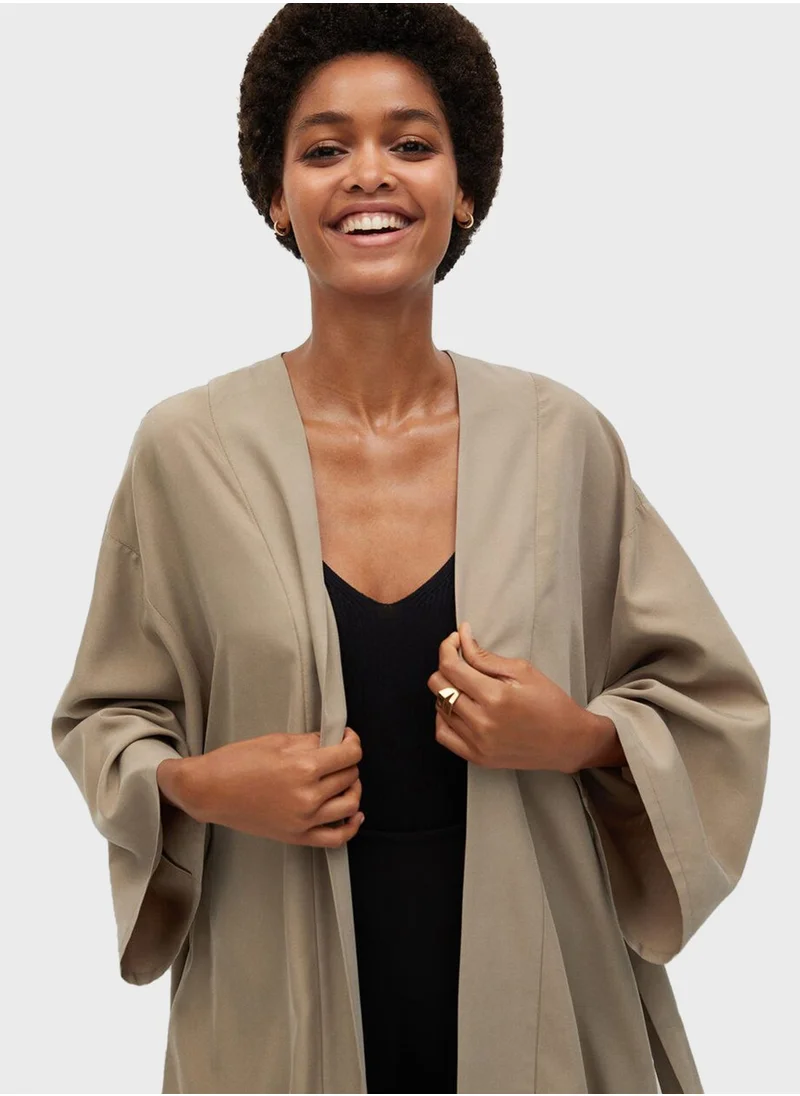 MANGO Belted Oversized Kaftan