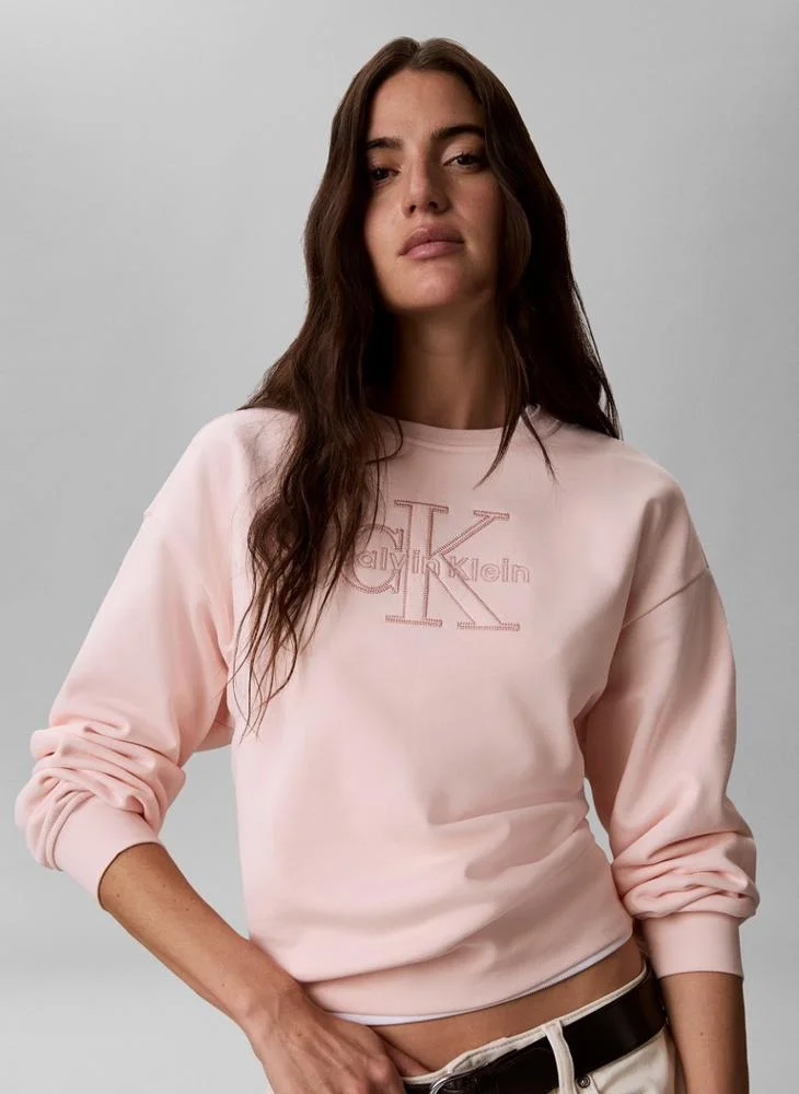 Calvin Klein Jeans  Textured Embroidery Terry Jumper for Women | Best Price UAE
